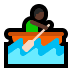 🚣🏿‍♂️ man rowing boat: dark skin tone display on Windows